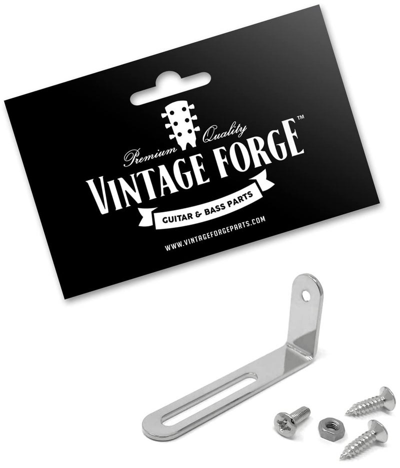 Vintage Forge Chrome Pickguard Mounting Bracket compatible with Gibson Epiphone Les Paul Electric Guitar with Screws LPB20-CHR - Image 2